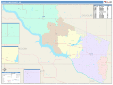 Charles Mix County, SD Digital Map Color Cast Style